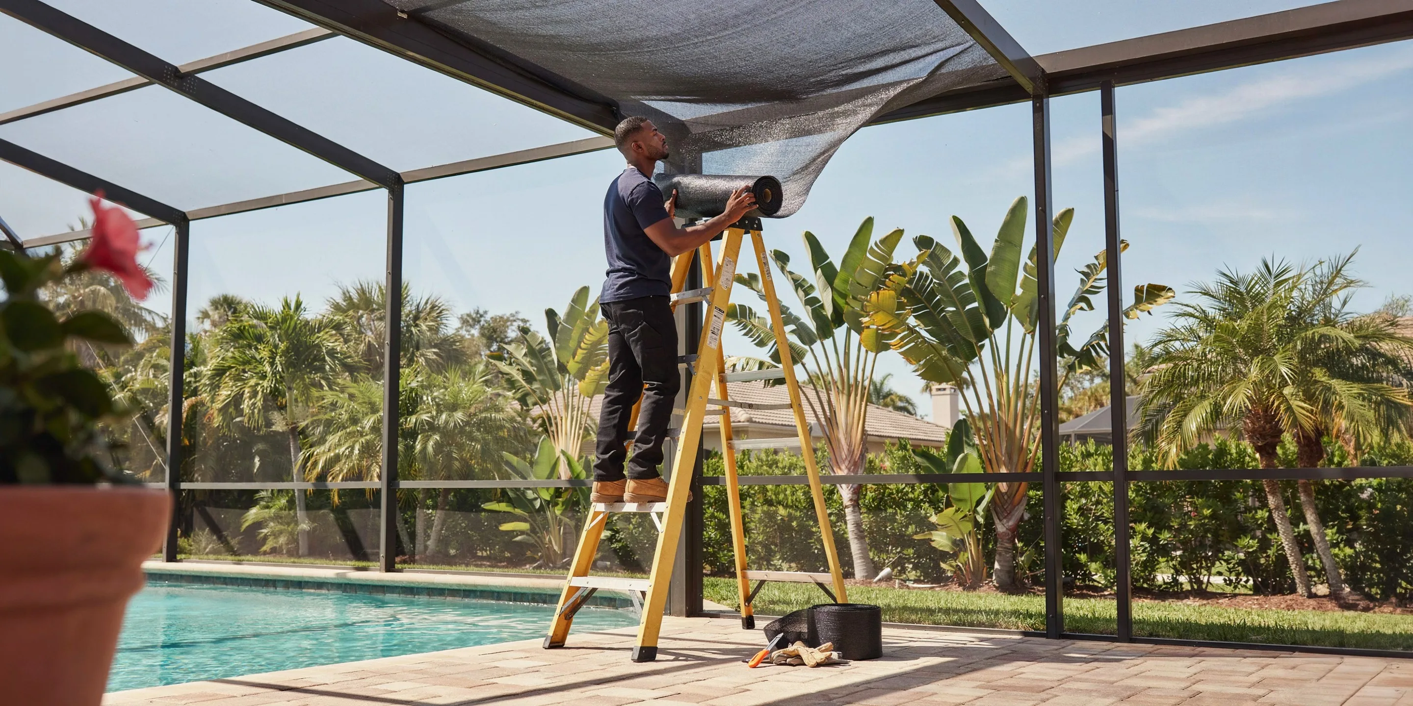 Pool Cage Rescreening in Siesta Key, FL