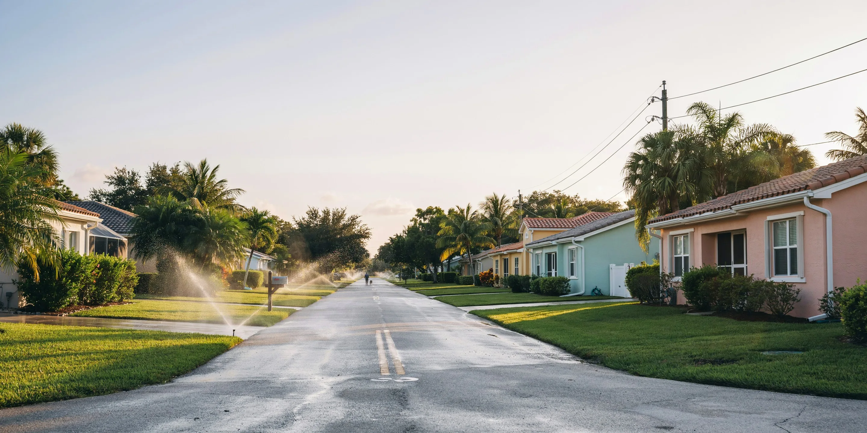 Residential street near Siesta Key Village, FL